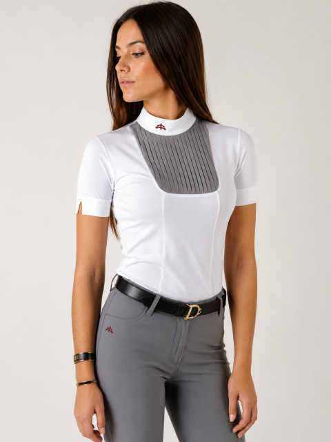 Поло Ladies polo shirt VERONICA (белый\серый)